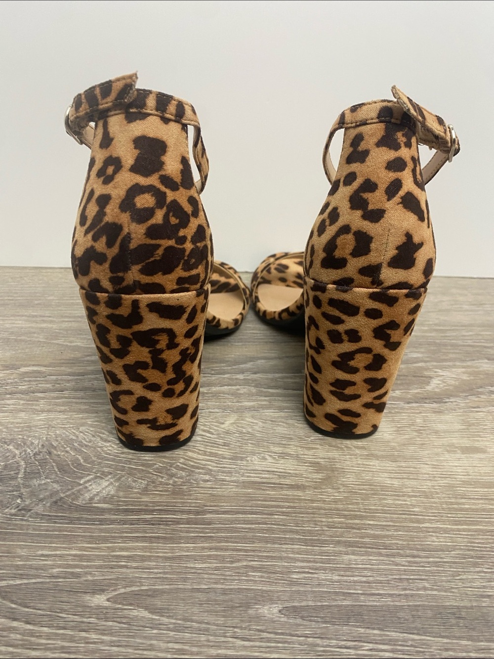 a new day Leopard Print Ankle-Strap Block Heels - Brown/Tan - Picture 4 of 6